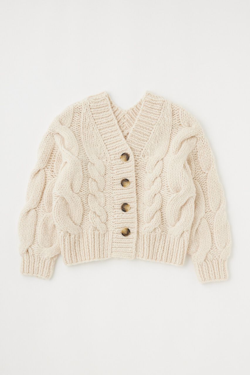 MOUSSY「VOLUME CABLE カーディガン」|カーディガン|