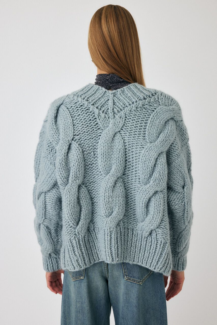 MOUSSY「VOLUME CABLE カーディガン」|カーディガン|