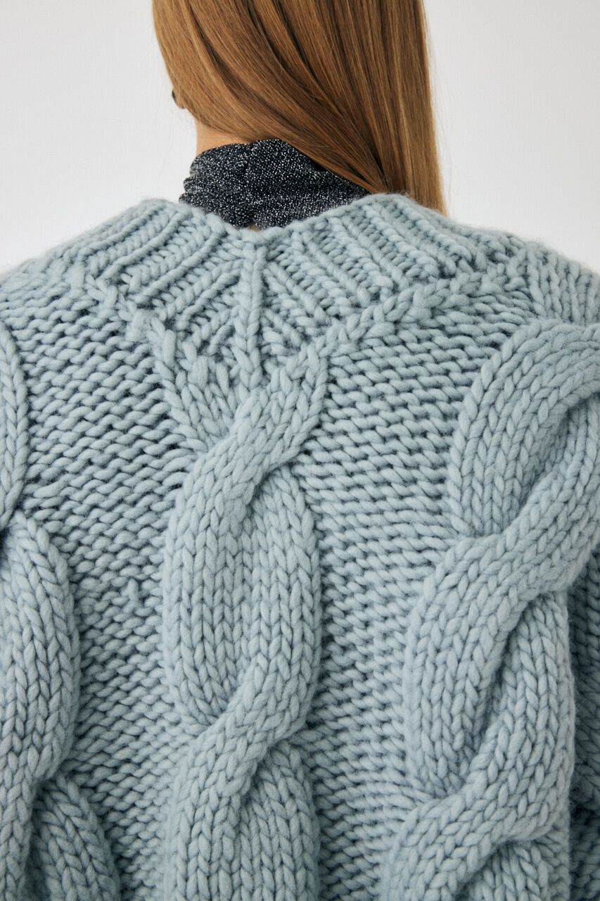 MOUSSY「VOLUME CABLE カーディガン」|カーディガン|