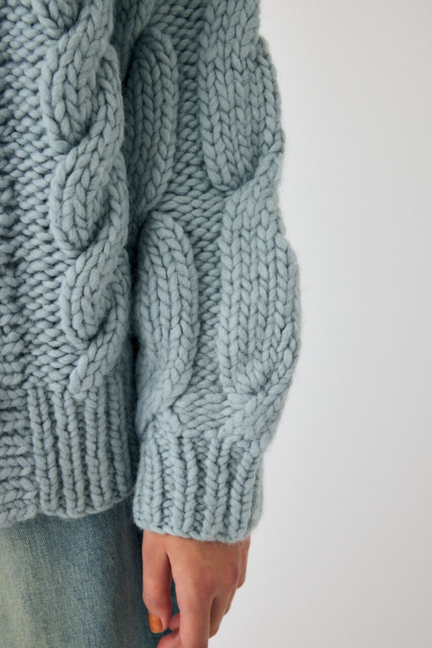 MOUSSY「VOLUME CABLE カーディガン」|カーディガン|