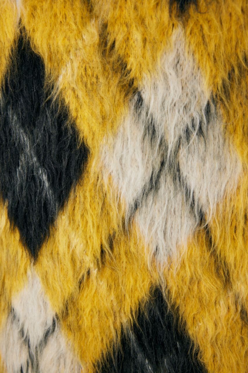 MOUSSY「SHAGGY KNIT ARGYLE カーディガン」|カーディガン|