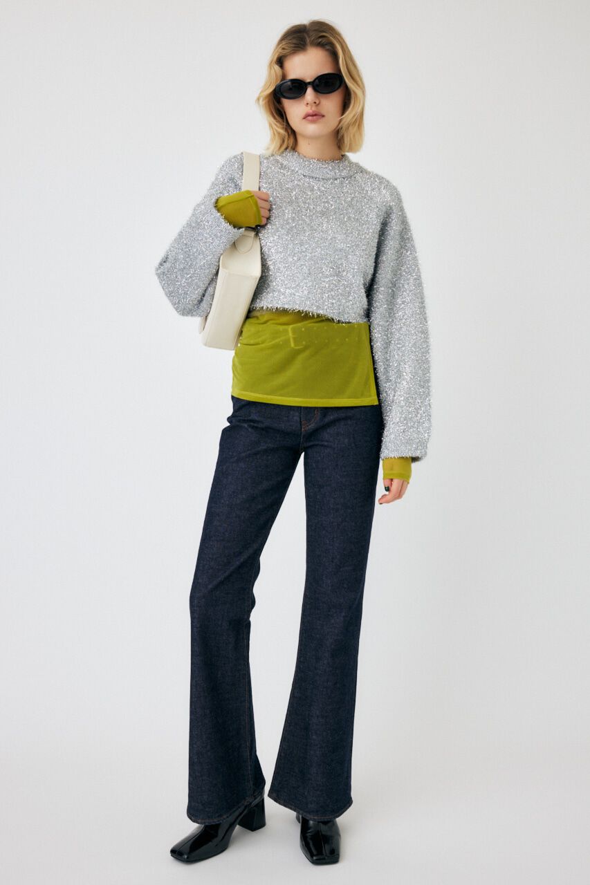 MOUSSY「GLITTER CROPPED セーター」|ニット・セーター|