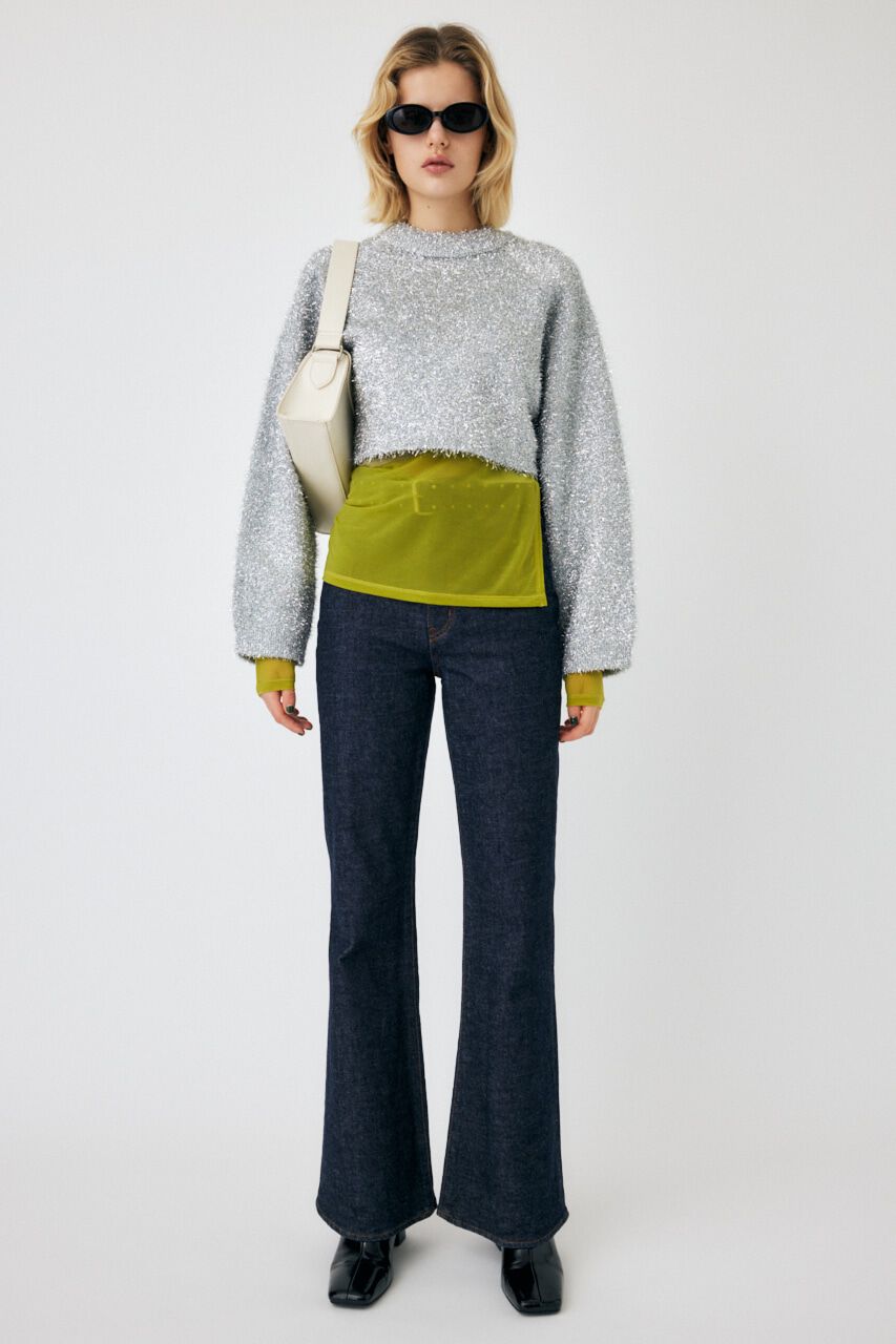 MOUSSY「GLITTER CROPPED セーター」|ニット・セーター|