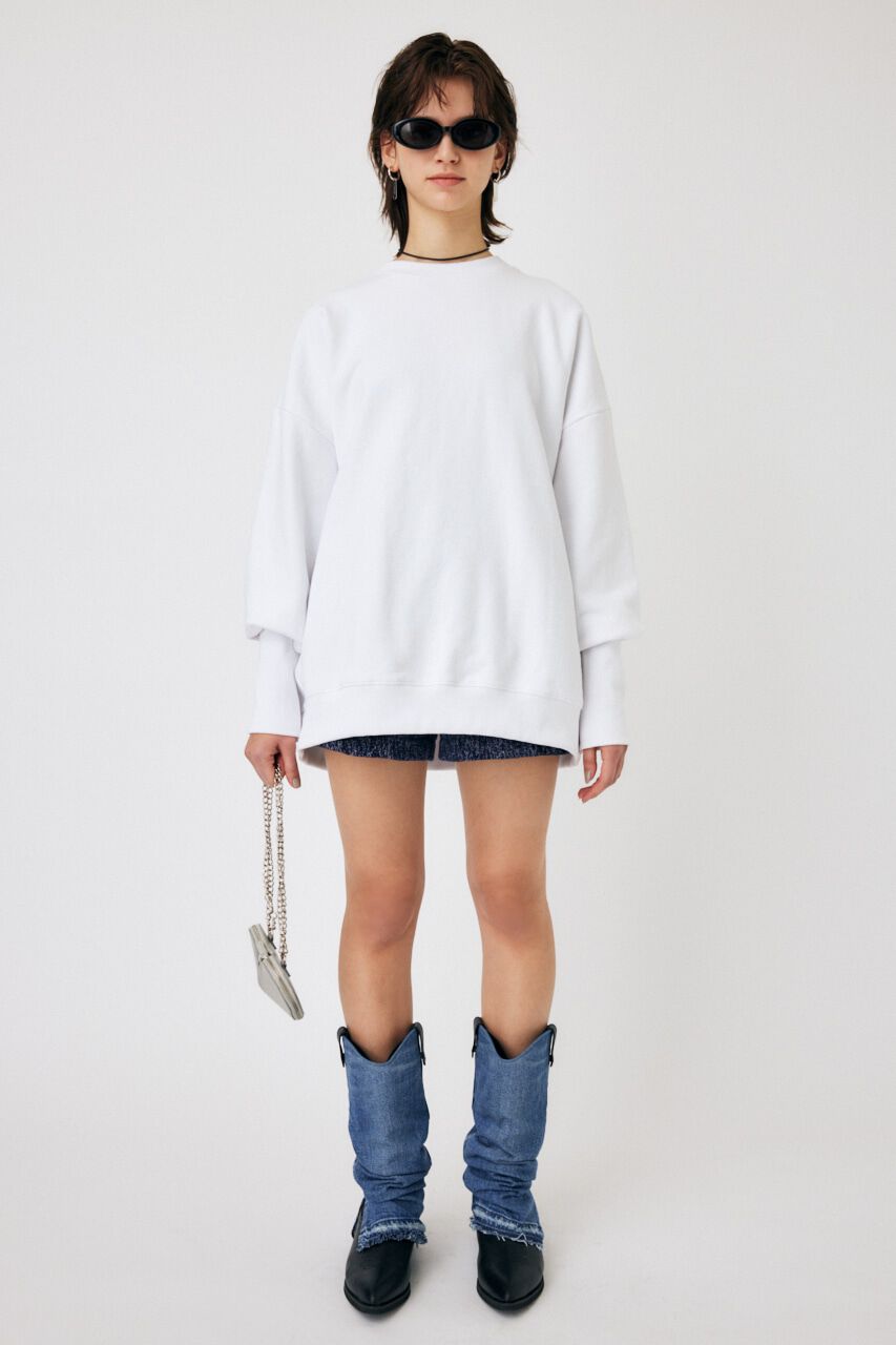 MOUSSY「BACK GATHER LOOSE スウェット」|パーカー|