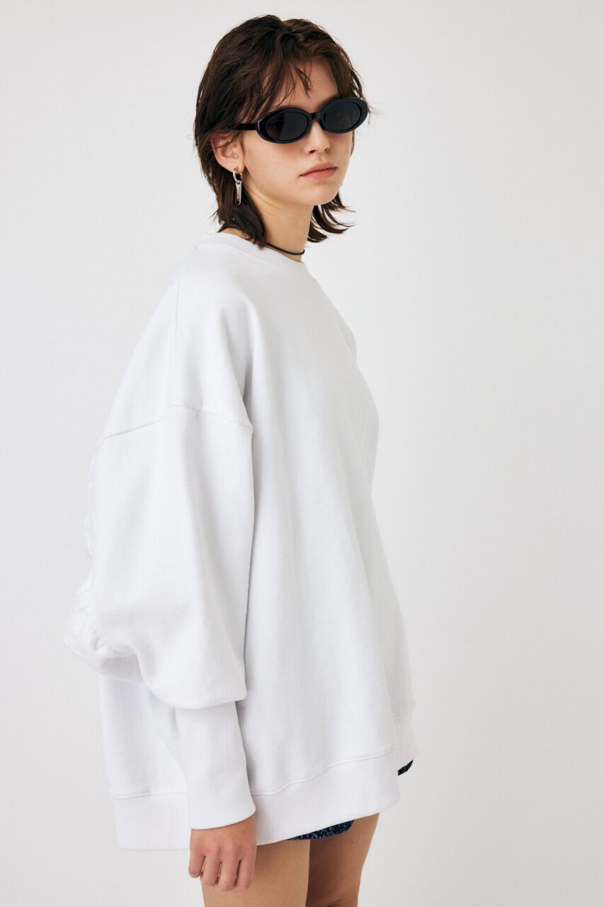 MOUSSY「BACK GATHER LOOSE スウェット」|パーカー|