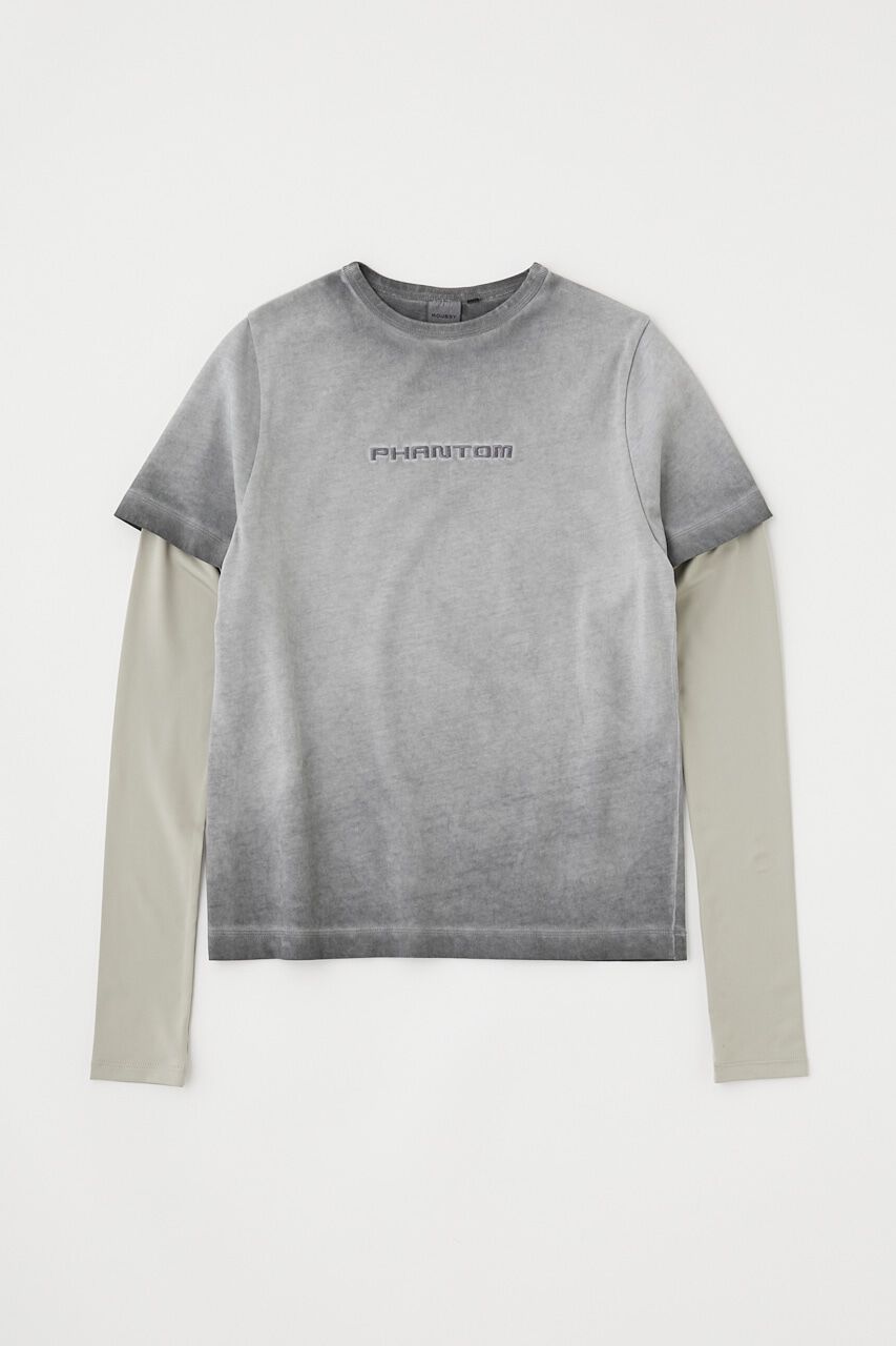 MOUSSY「LAYERED LIKE EMBROIDERY LS Tシャツ」|Tシャツ・カットソー|