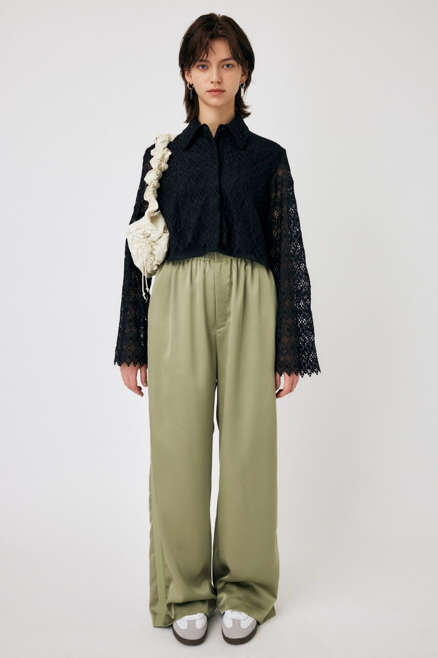 MOUSSY「GEOMETRIC LACE CROP シャツ」|シャツ・ブラウス|