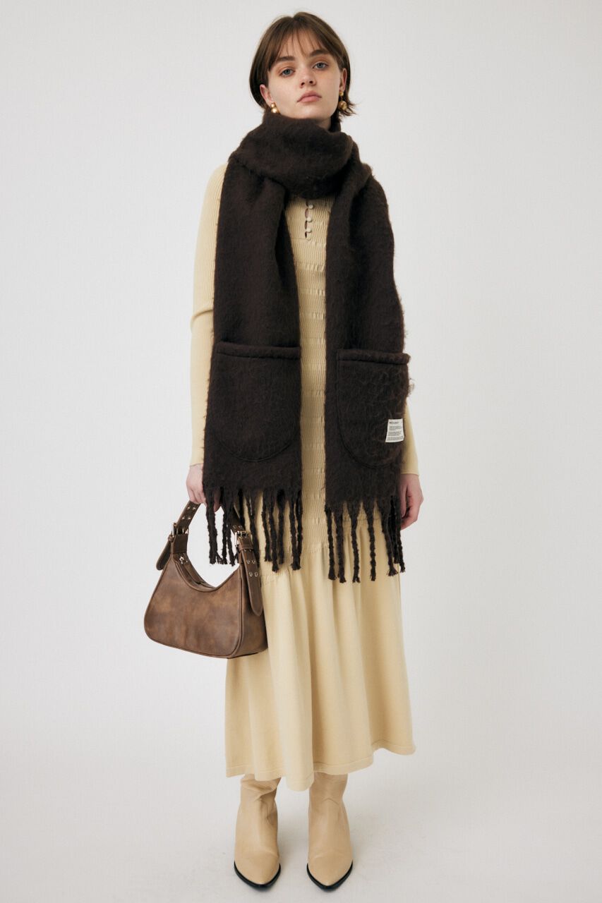 MOUSSY「FLARE HEM KNIT ドレス」|ワンピース|ECRU