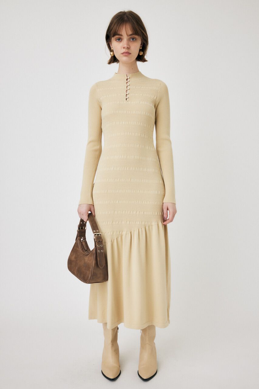 MOUSSY「FLARE HEM KNIT ドレス」|ワンピース|