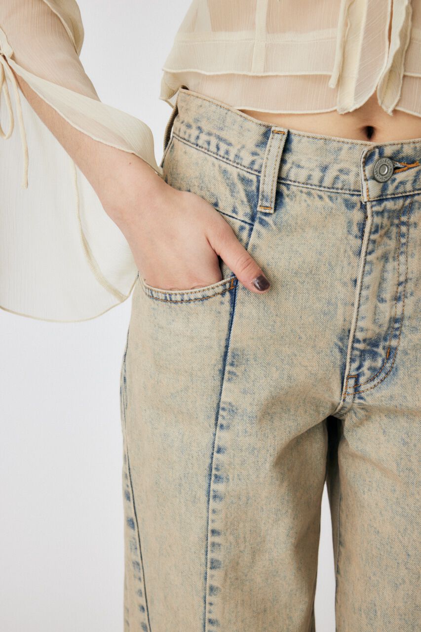 MOUSSY「CURVED LINE CHEMICAL BAGGY」|デニム|