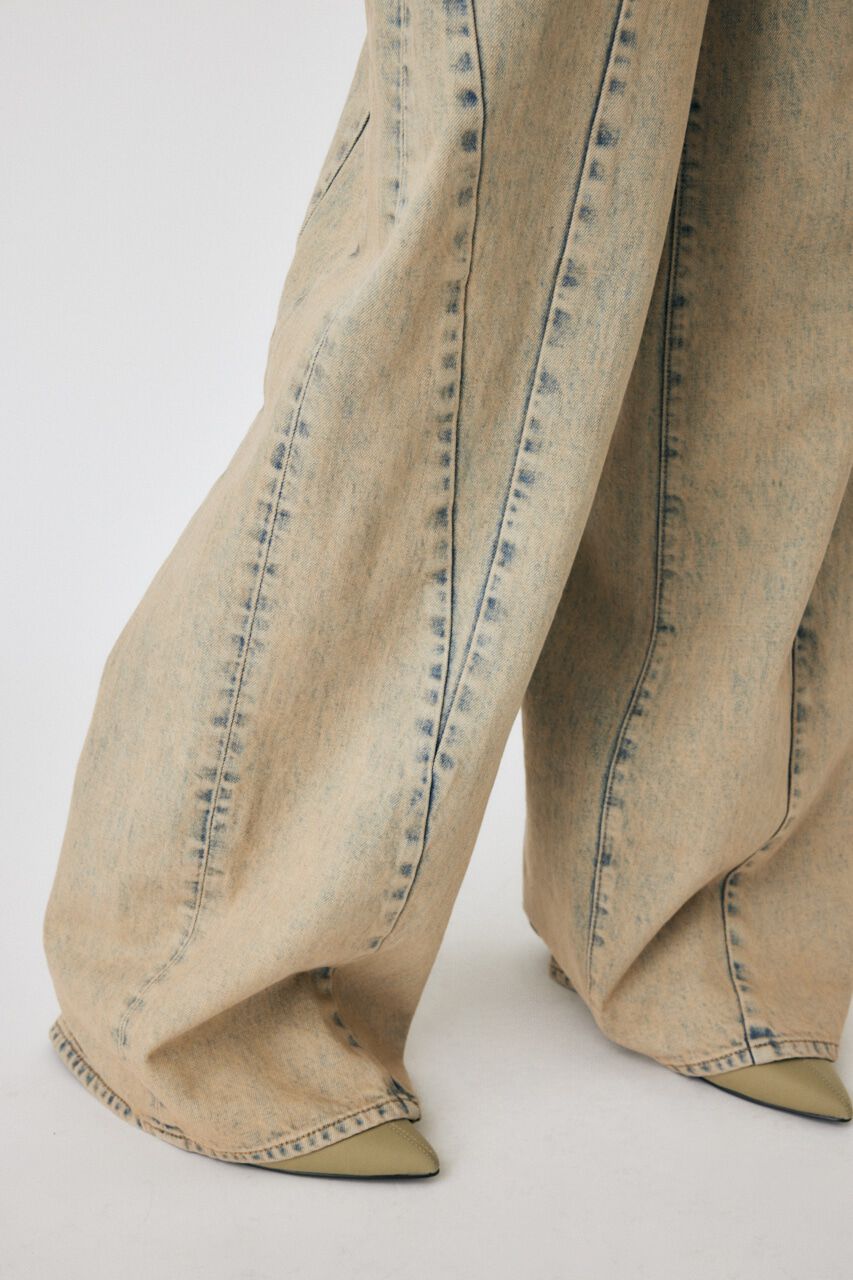 MOUSSY「CURVED LINE CHEMICAL BAGGY」|デニム|