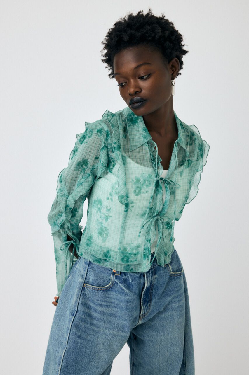 MOUSSY「CHIFFON MELLOW ブラウス」|シャツ・ブラウス|