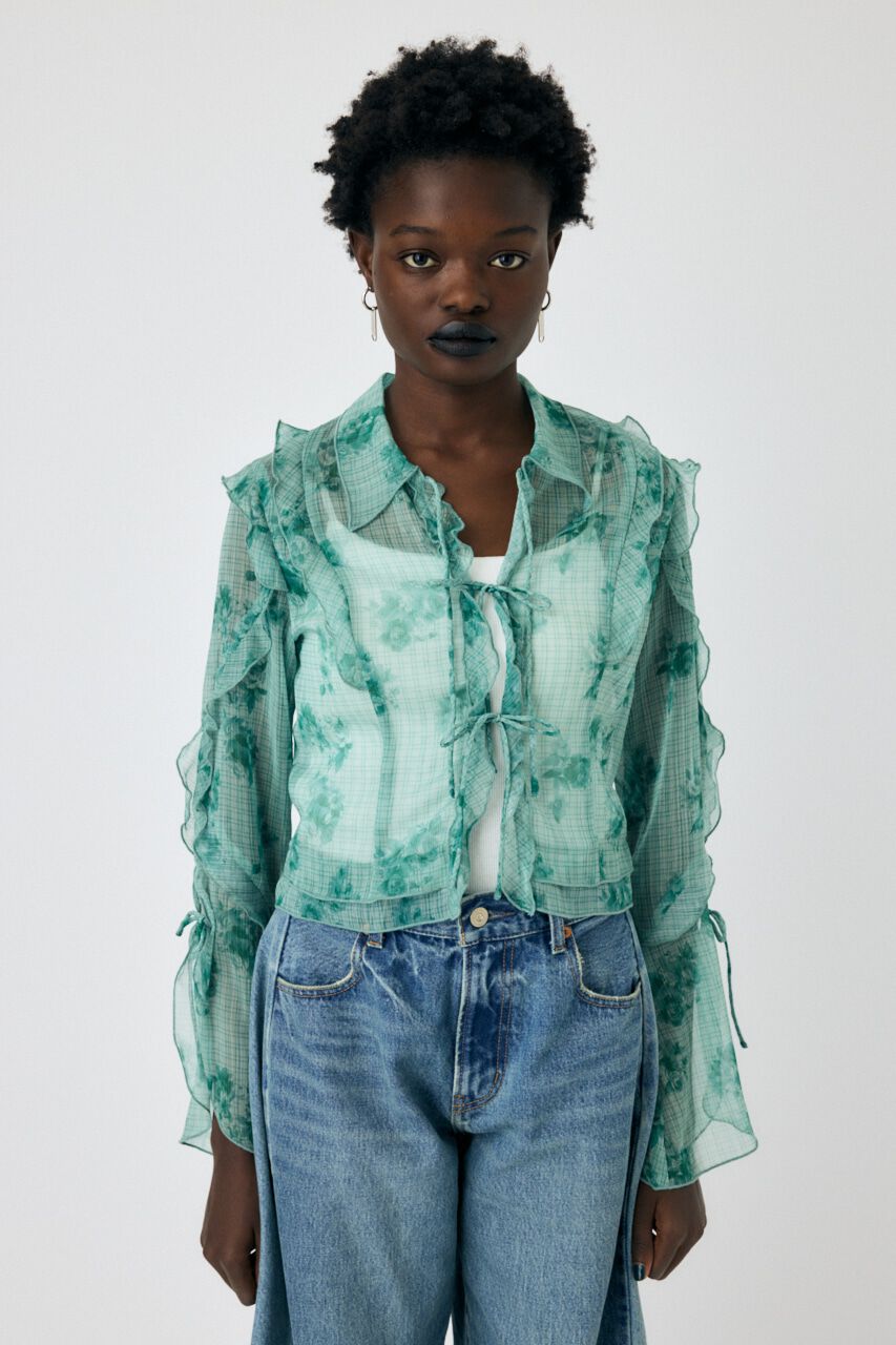 MOUSSY「CHIFFON MELLOW ブラウス」|シャツ・ブラウス|