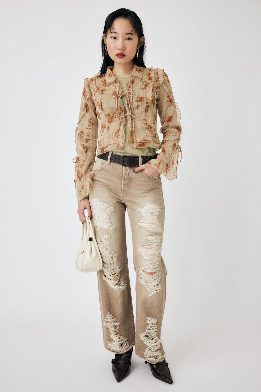 MOUSSY「CHIFFON MELLOW ブラウス」|シャツ・ブラウス|