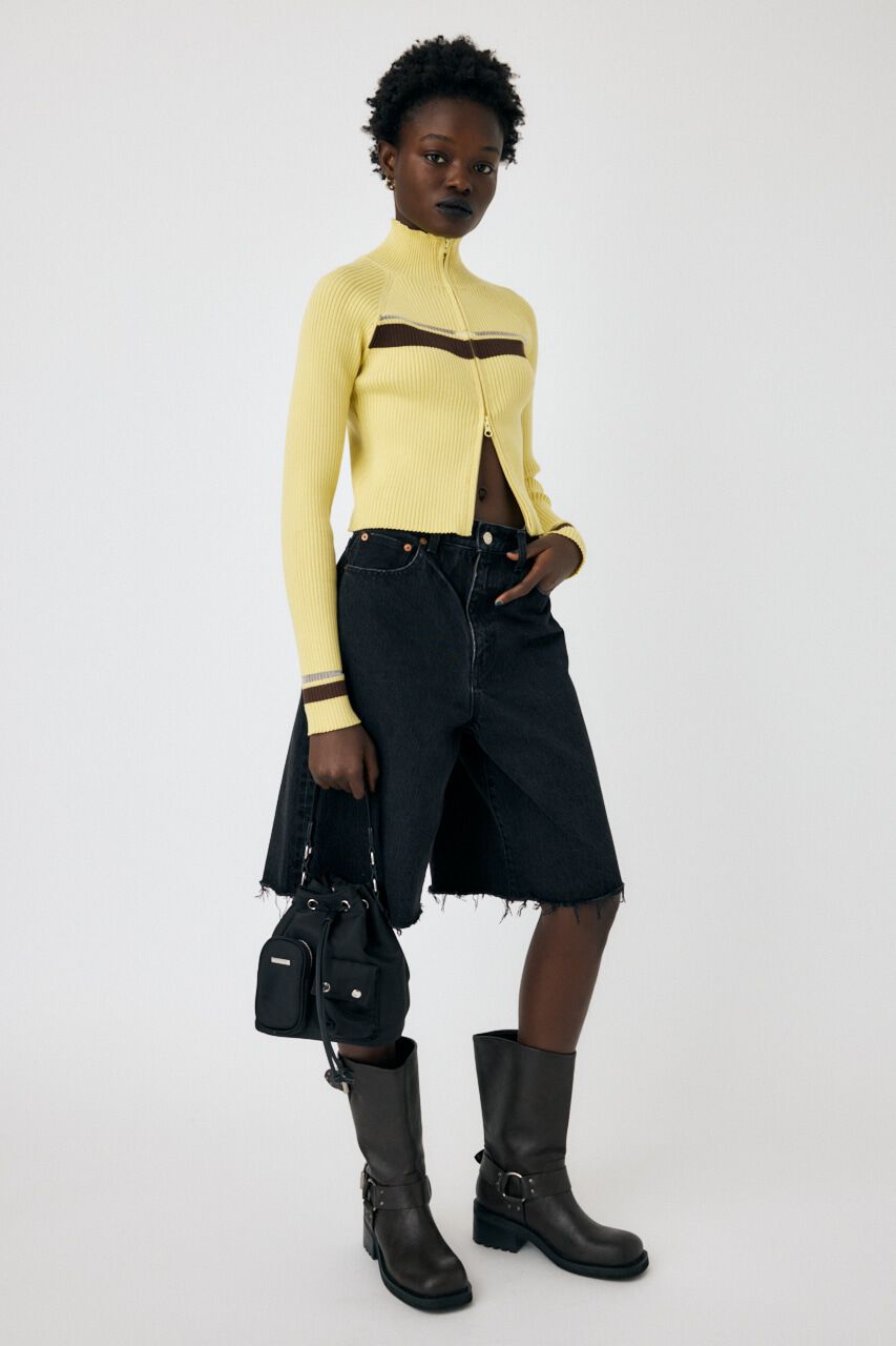 MOUSSY「W ZIP TRUCK ニット」|ニット・セーター|