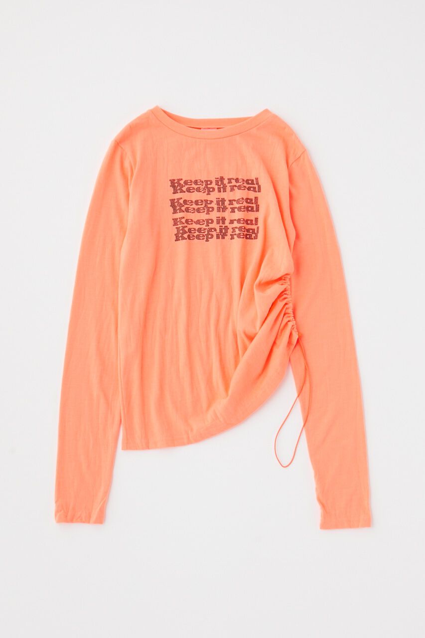 MOUSSY「SIDE GATHER LS Tシャツ」|Tシャツ・カットソー|