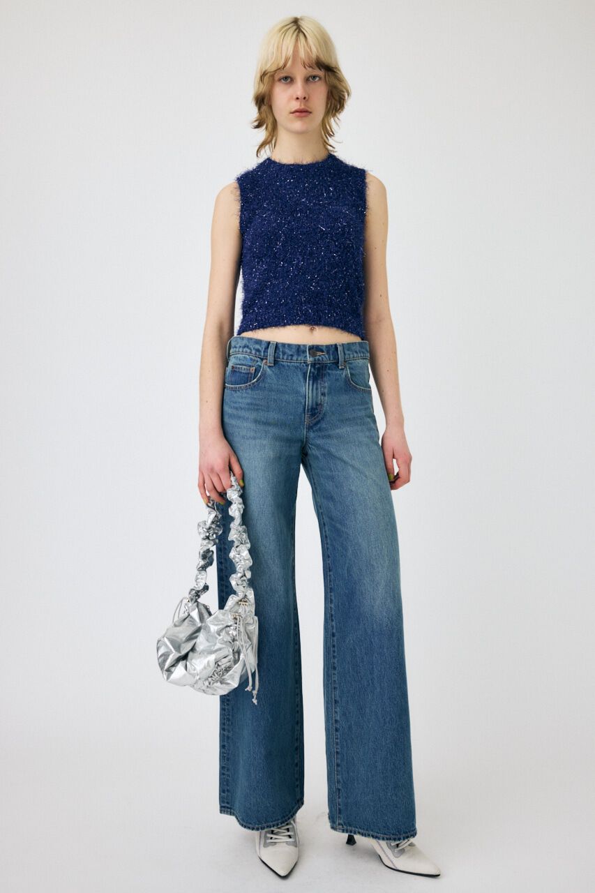 MOUSSY「W WAIST WIDE LEG STRAIGHT」|デニム|