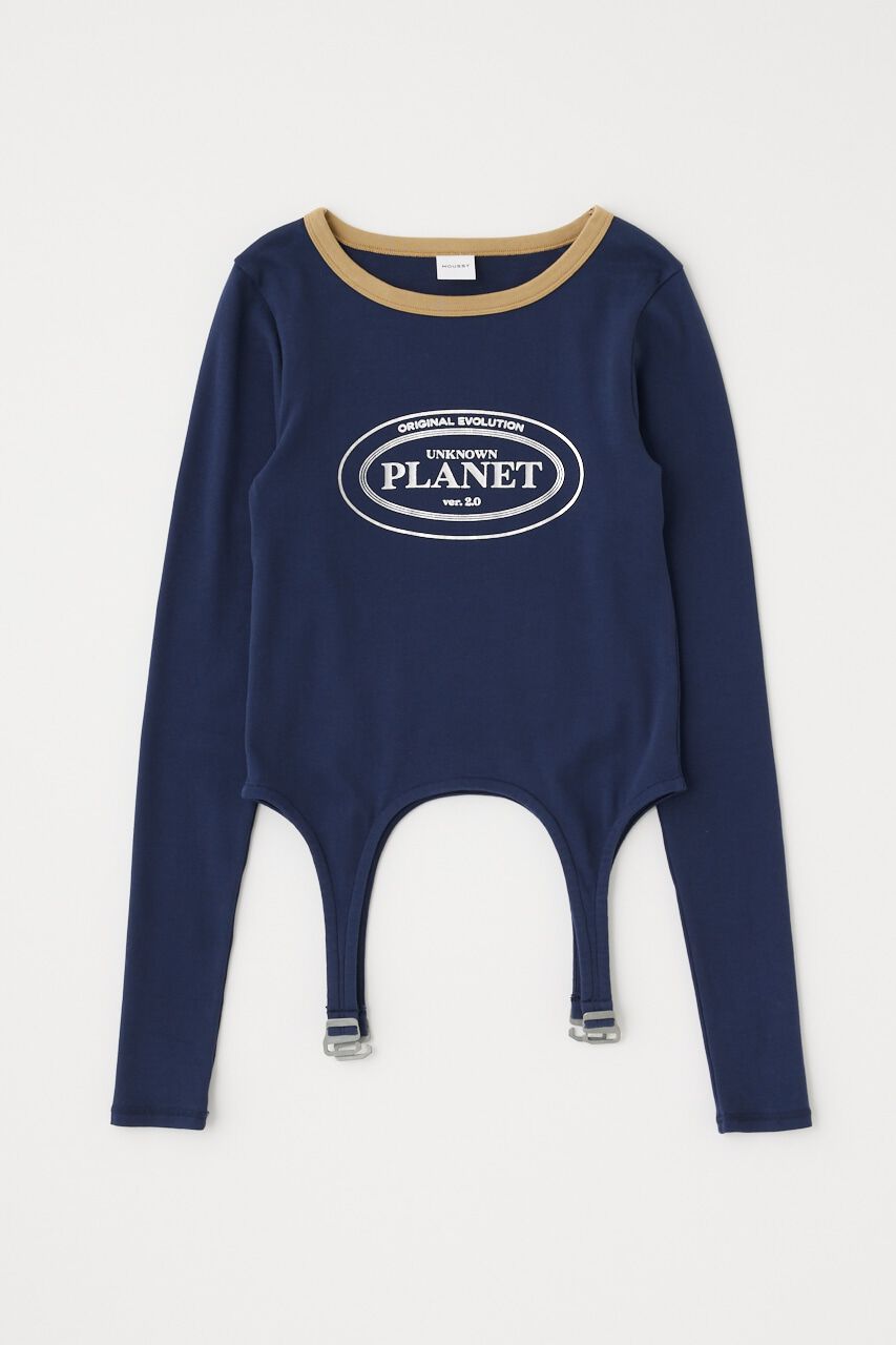 MOUSSY「GARTER DETAIL PRINT LS Tシャツ」|Tシャツ・カットソー|