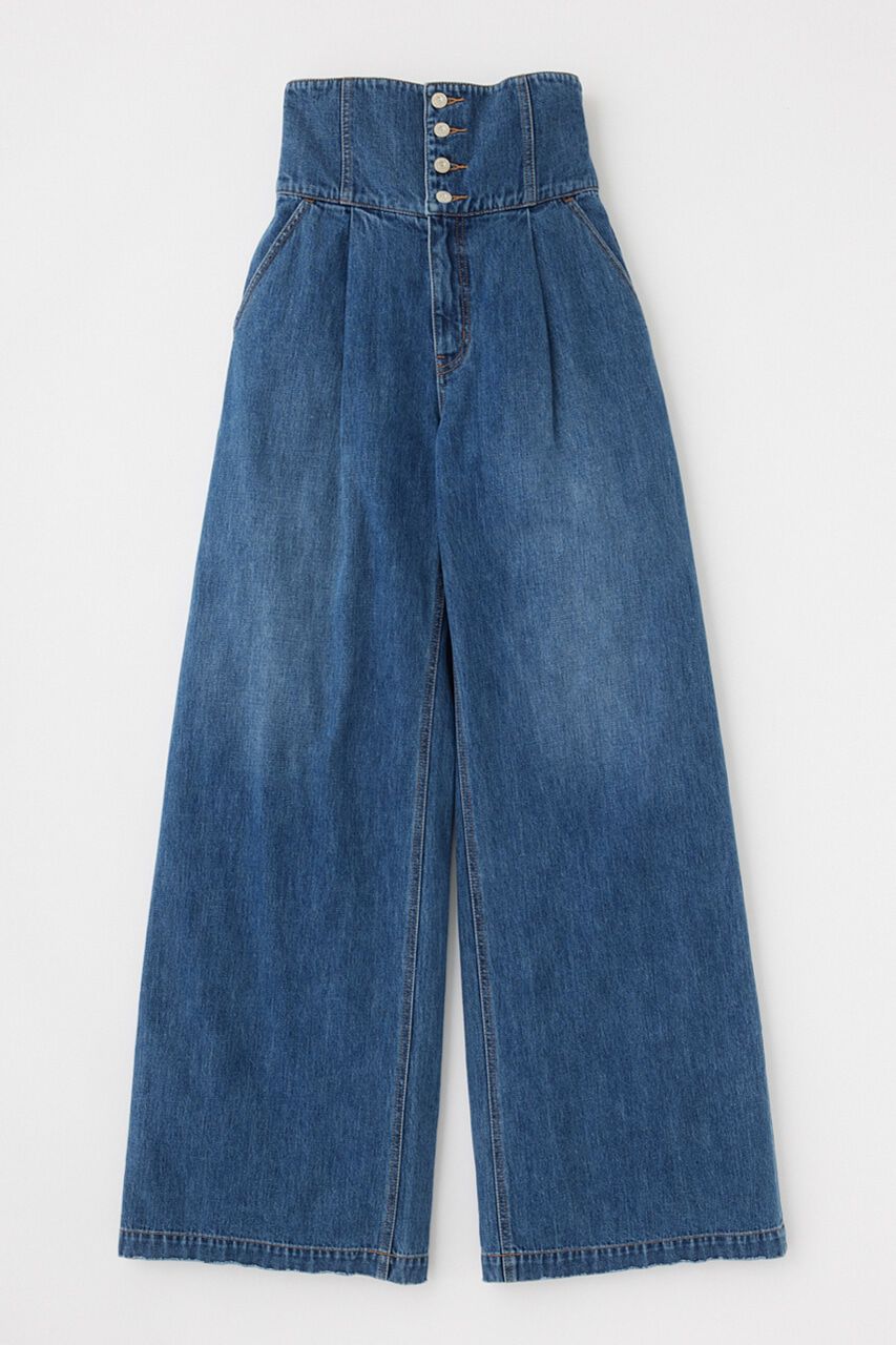 MOUSSY「CORSET DESIGN BAGGY」|デニム|