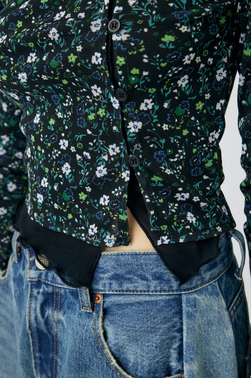 MOUSSY「LAYERED ASSYMETRIC SHEER トップス」|Tシャツ・カットソー|