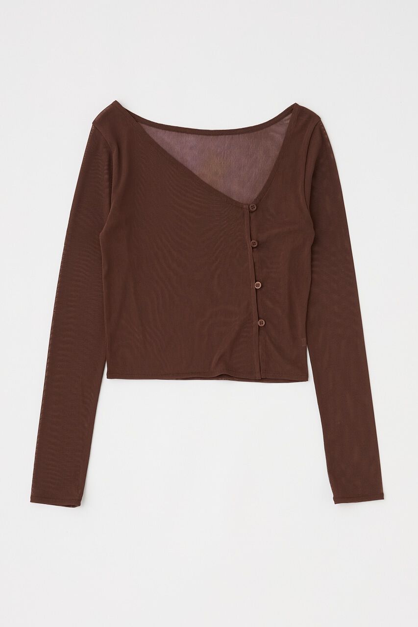 MOUSSY「LAYERED ASSYMETRIC SHEER トップス」|Tシャツ・カットソー|