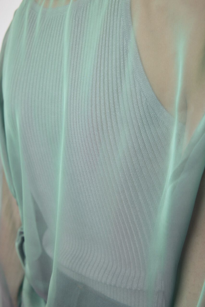 MOUSSY「SHEER GATHER ブラウス」|シャツ・ブラウス|