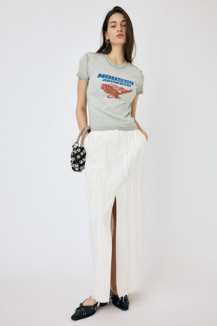 MOUSSY「FRONT SLIT FRINGE スカート」|スカート|