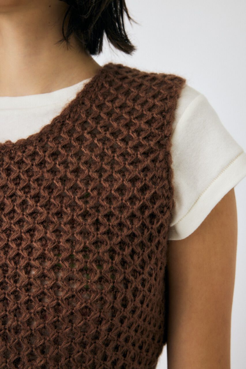 MOUSSY「MESH ニットベスト」|ニット・セーター|