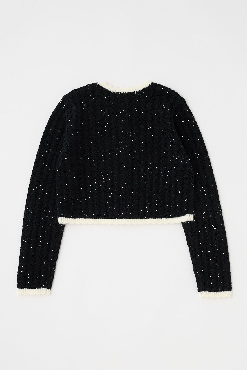 MOUSSY「GLITTER ニットカーディガン」|カーディガン|