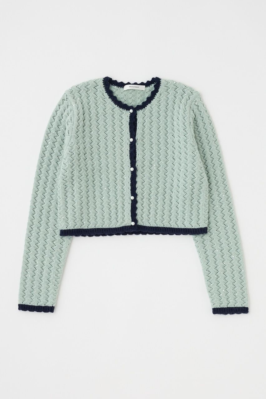 MOUSSY「GLITTER ニットカーディガン」|カーディガン|