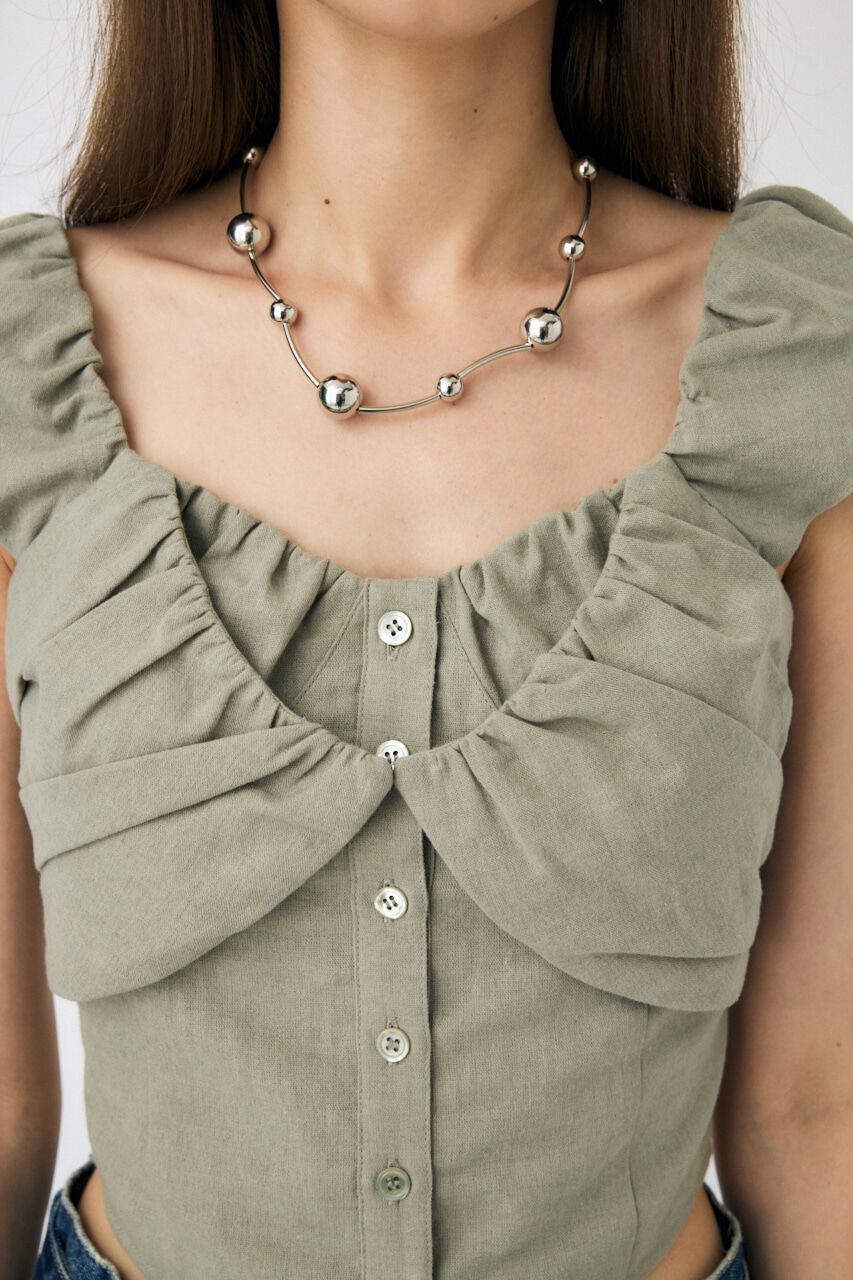 MOUSSY「LAYERED GATHERED ブラウス」|シャツ・ブラウス|