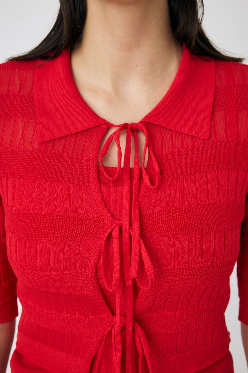 MOUSSY「KNIT CAMI & RIBBON シャツセット」|ニット・セーター|