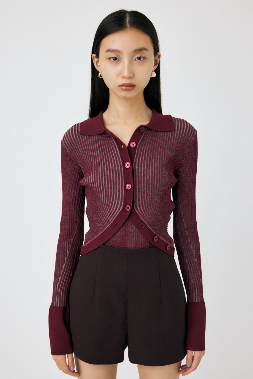 MOUSSY「RIB KNIT カーディガン&キャミ」|ニット・セーター|