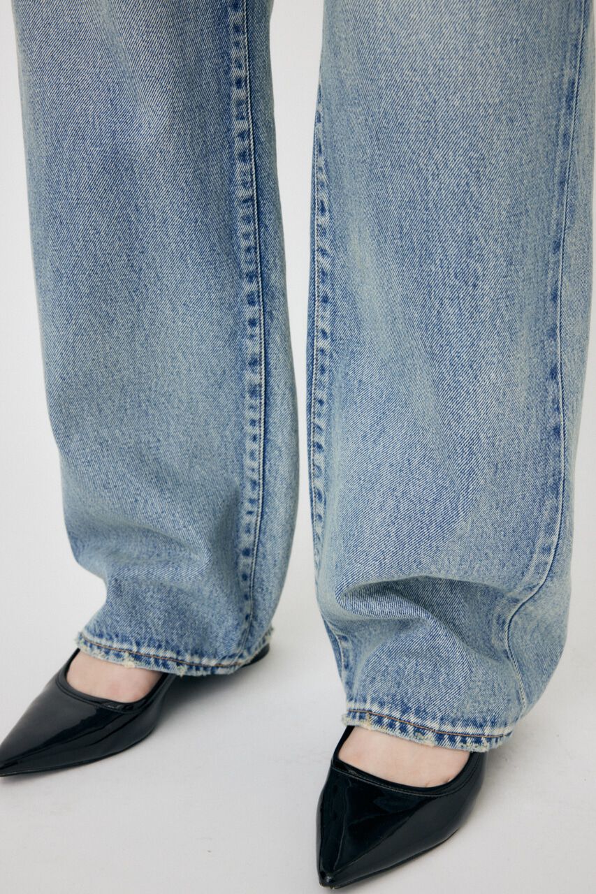 MOUSSY「HW CRASH LOOSE STRAIGHT」|デニム|