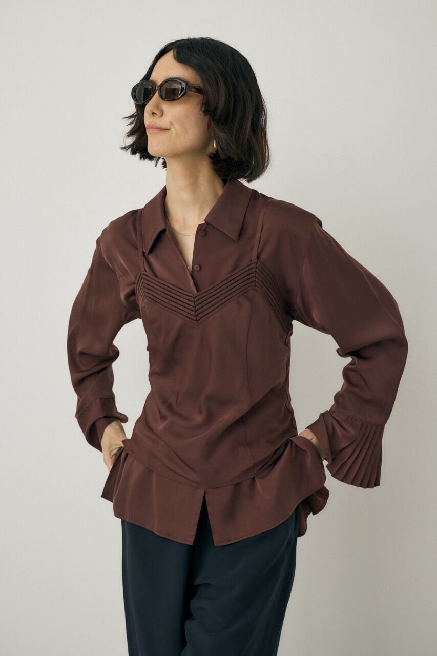 MOUSSY「サテンキャミソール　リサイクルポリエステル&times;レーヨン素材」|キャミソール|