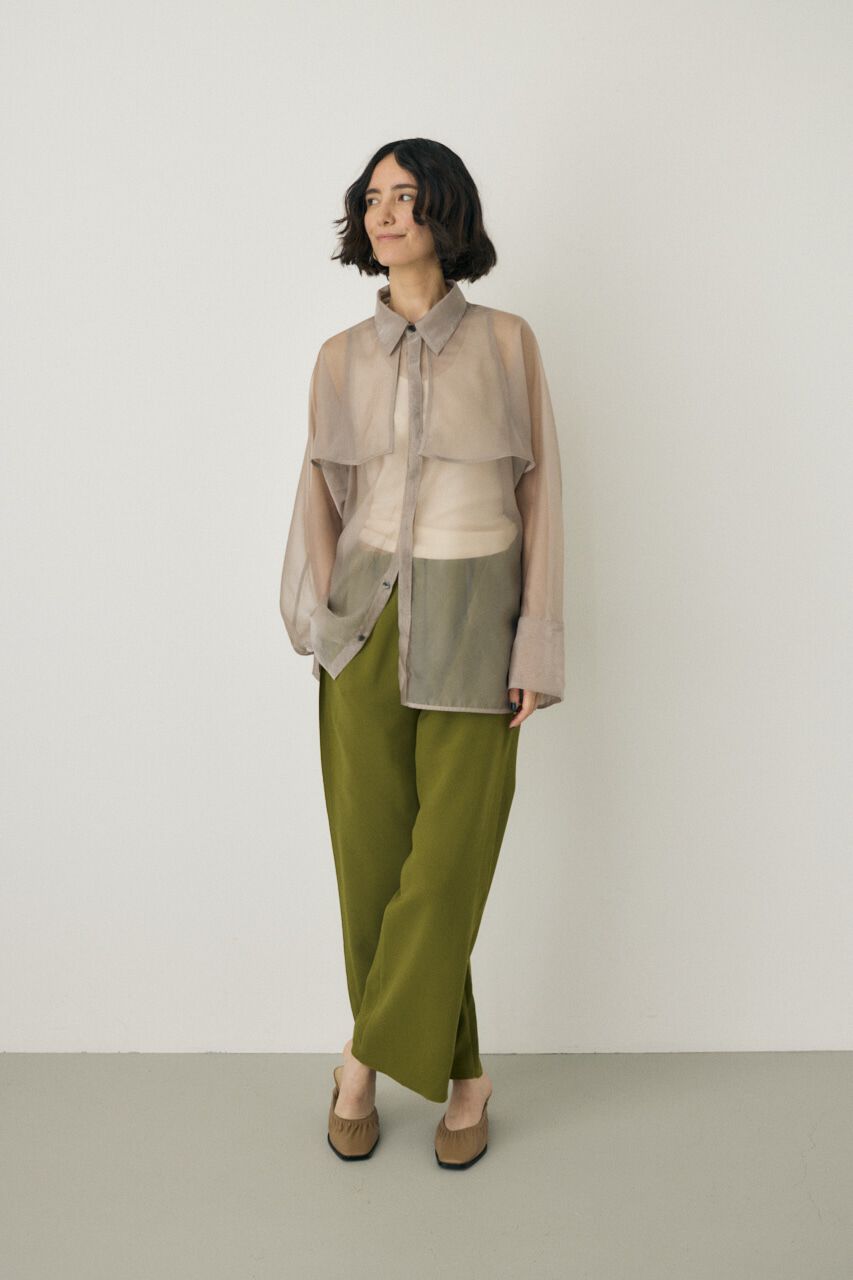 MOUSSY「ｼｰｽﾙｰｼｬﾂ ﾘｻｲｸﾙﾎﾟﾘｴｽﾃﾙ&times;ﾘｻｲｸﾙﾅｲﾛﾝ混ｵｰ 」|シャツ・ブラウス|