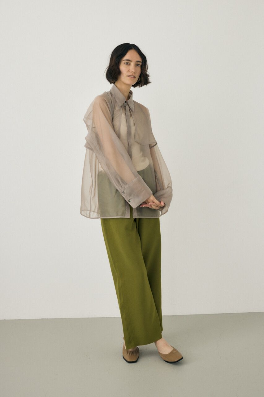 MOUSSY「ｼｰｽﾙｰｼｬﾂ ﾘｻｲｸﾙﾎﾟﾘｴｽﾃﾙ&times;ﾘｻｲｸﾙﾅｲﾛﾝ混ｵｰ 」|シャツ・ブラウス|