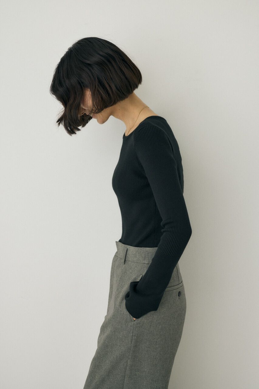 MOUSSY「ニットボディスーツ　オーガニックコットン&times;再生繊維混」|ニット・セーター|