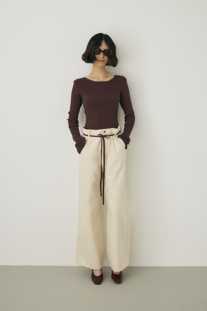 MOUSSY「ニットボディスーツ　オーガニックコットン&times;再生繊維混」|ニット・セーター|