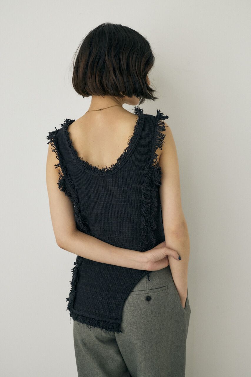 MOUSSY「ツイードニットタンクトップ　オーガニックコットン使用」|タンクトップ|