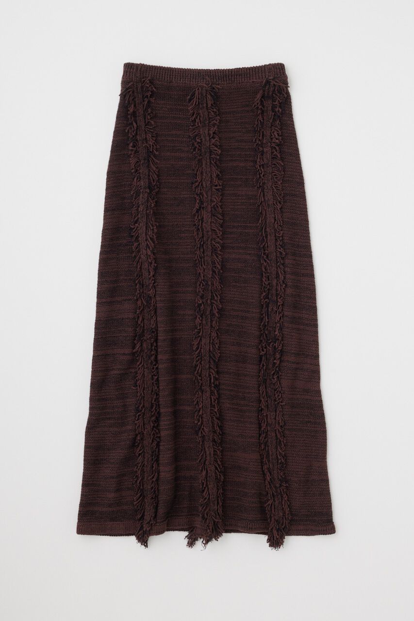 MOUSSY「ツイードニットスカート　オーガニックコットン使用」|スカート|BRN