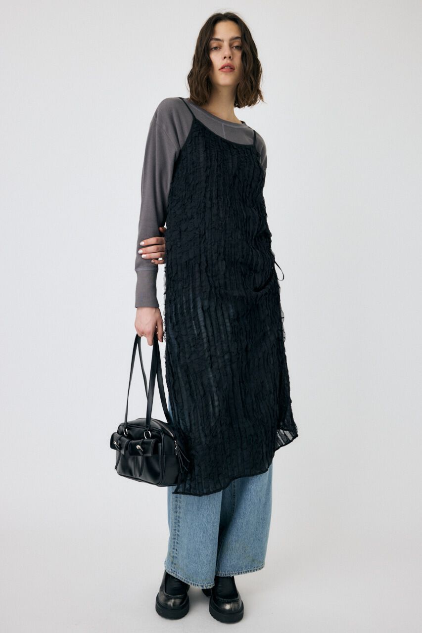 MOUSSY「SHEER FRILL キャミドレス」|ワンピース|
