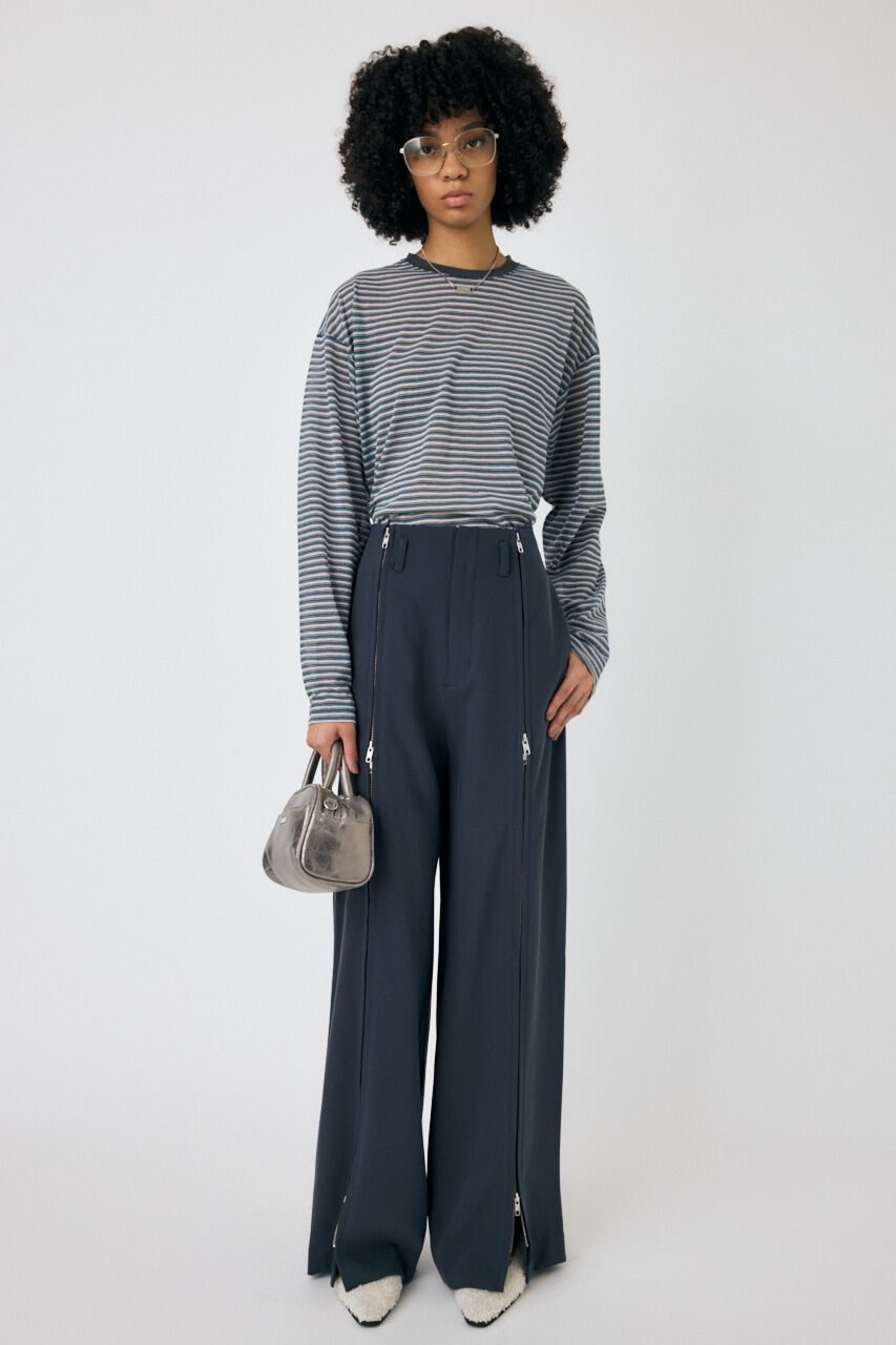 MOUSSY「SHEER BORDER ロンT」|Tシャツ・カットソー|