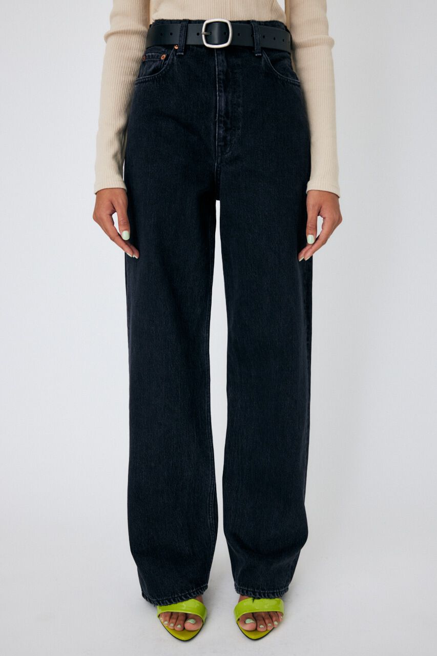 MOUSSY「HW 90S ブラックストレートデニム」|デニム|