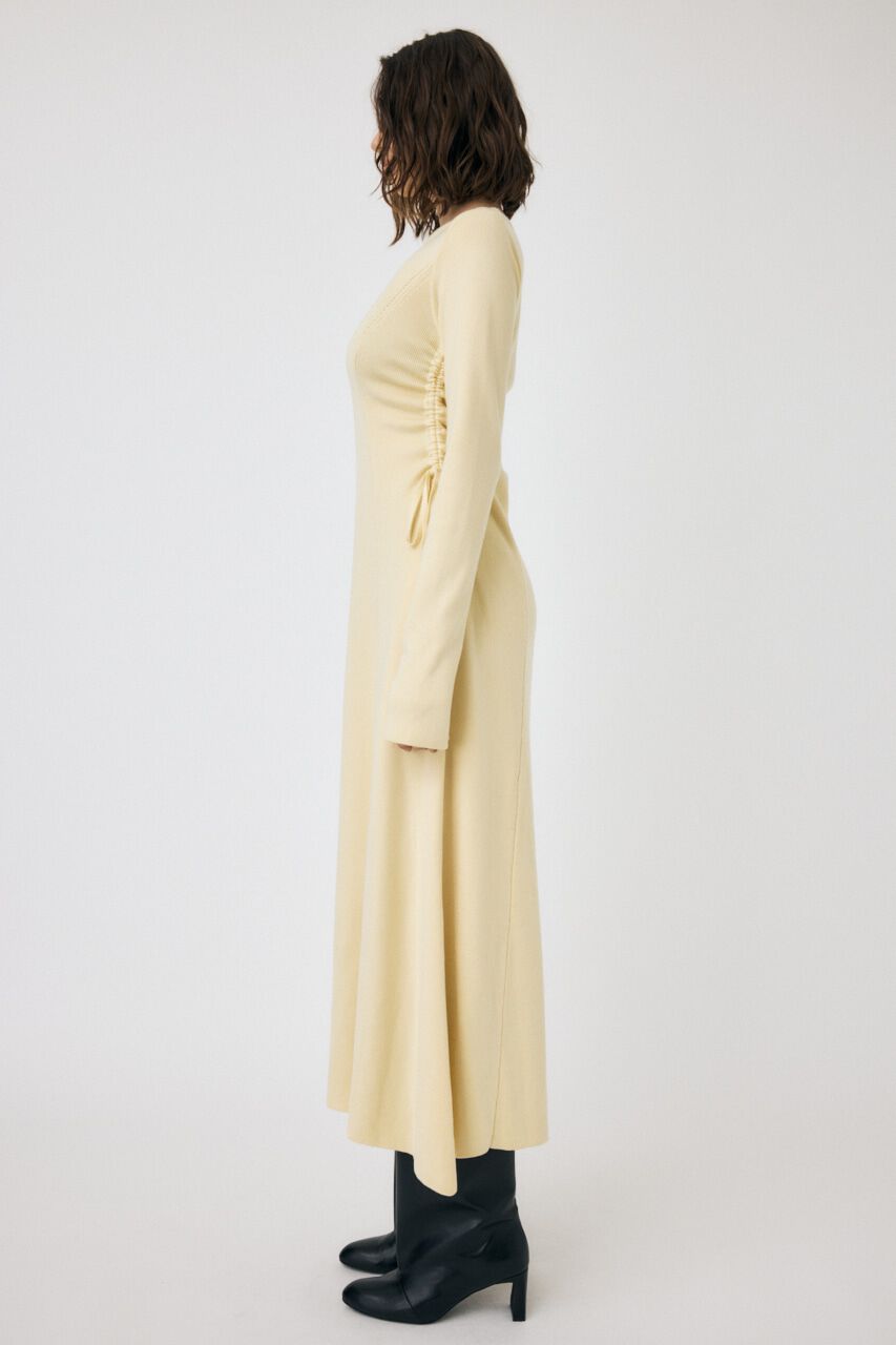 MOUSSY「WAIST RIBBON モックネックドレス」|ワンピース|