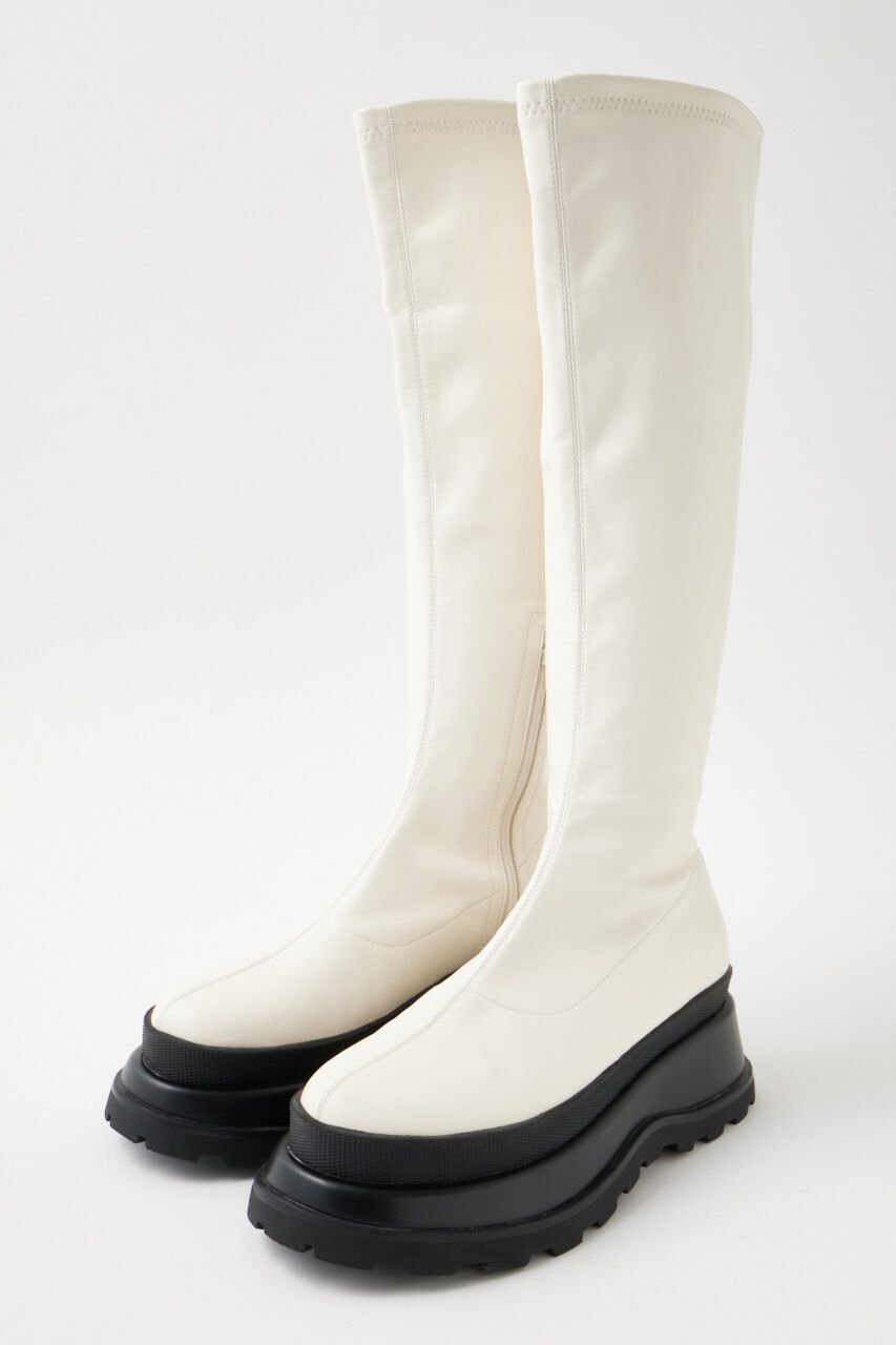 MOUSSY「STRETCH CHUNKY ロングブーツ」|その他|