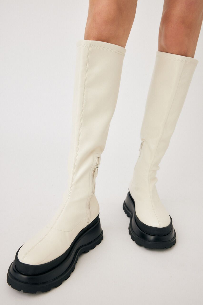 MOUSSY「STRETCH CHUNKY ロングブーツ」|その他|