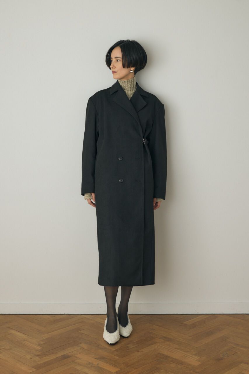 MOUSSY「テーラードロングコート リサイクルポリエステル&times;ウール混」|その他|