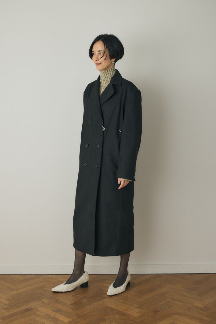 MOUSSY「テーラードロングコート リサイクルポリエステル&times;ウール混」|その他|