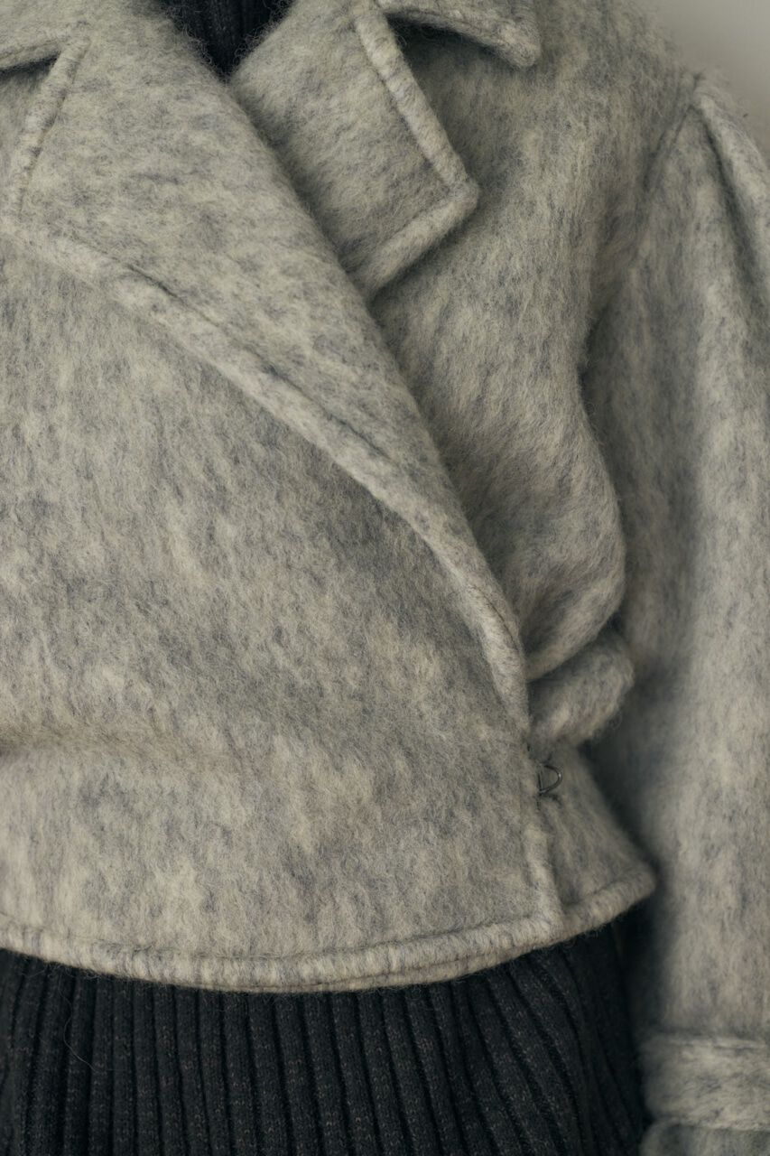 MOUSSY「シャギーショートジャケット リサイクルポリエステル&times;ウール混」|その他|